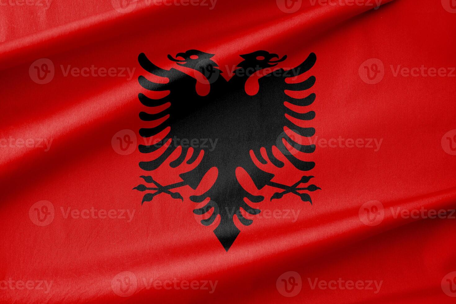 Albania National Flag Waving in the Wind photo