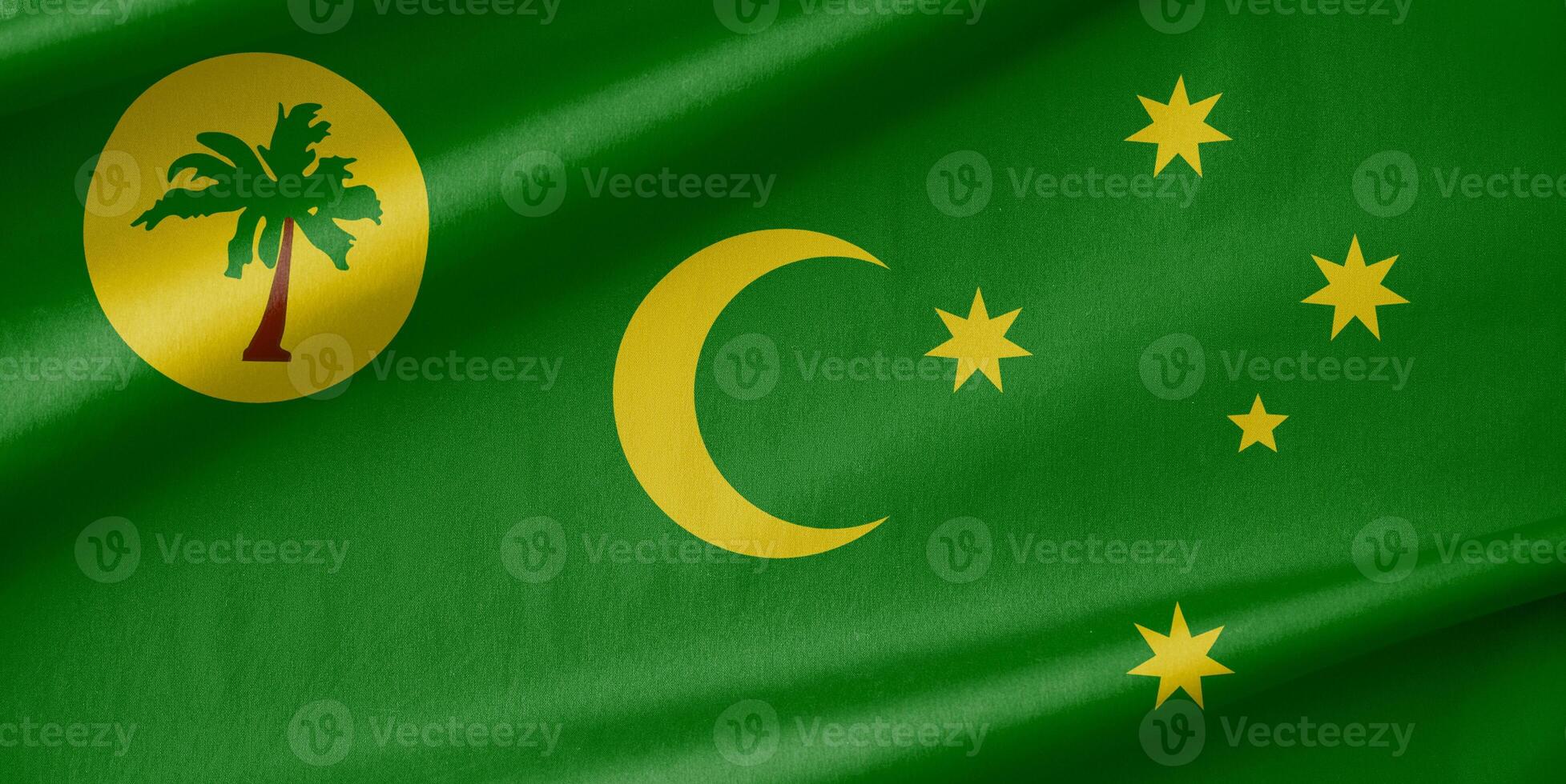 Cocos Islands National Flag Waving in the Wind photo