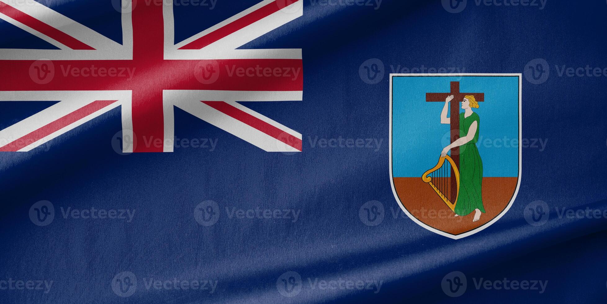 Montserrat National Flag Waving in the Wind photo