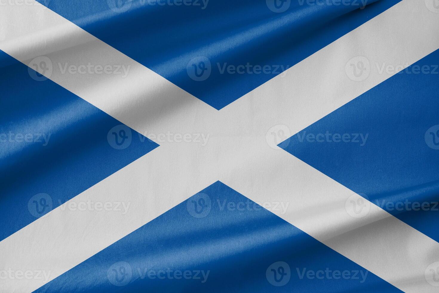 Scotland National Flag Waving in the Wind photo