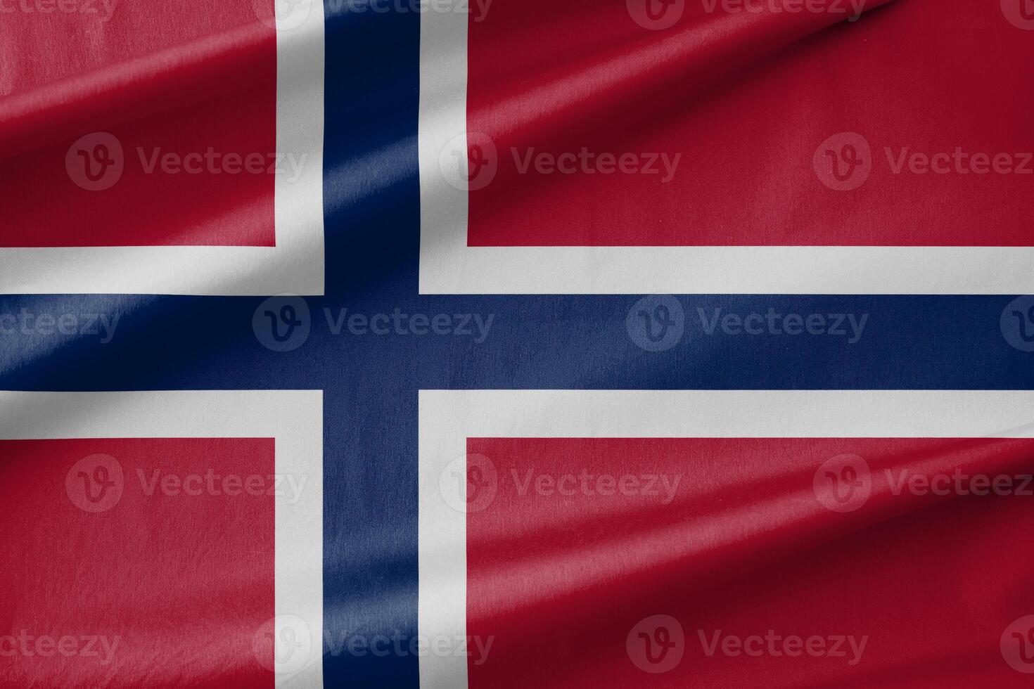 Norway National Flag Waving in the Wind photo