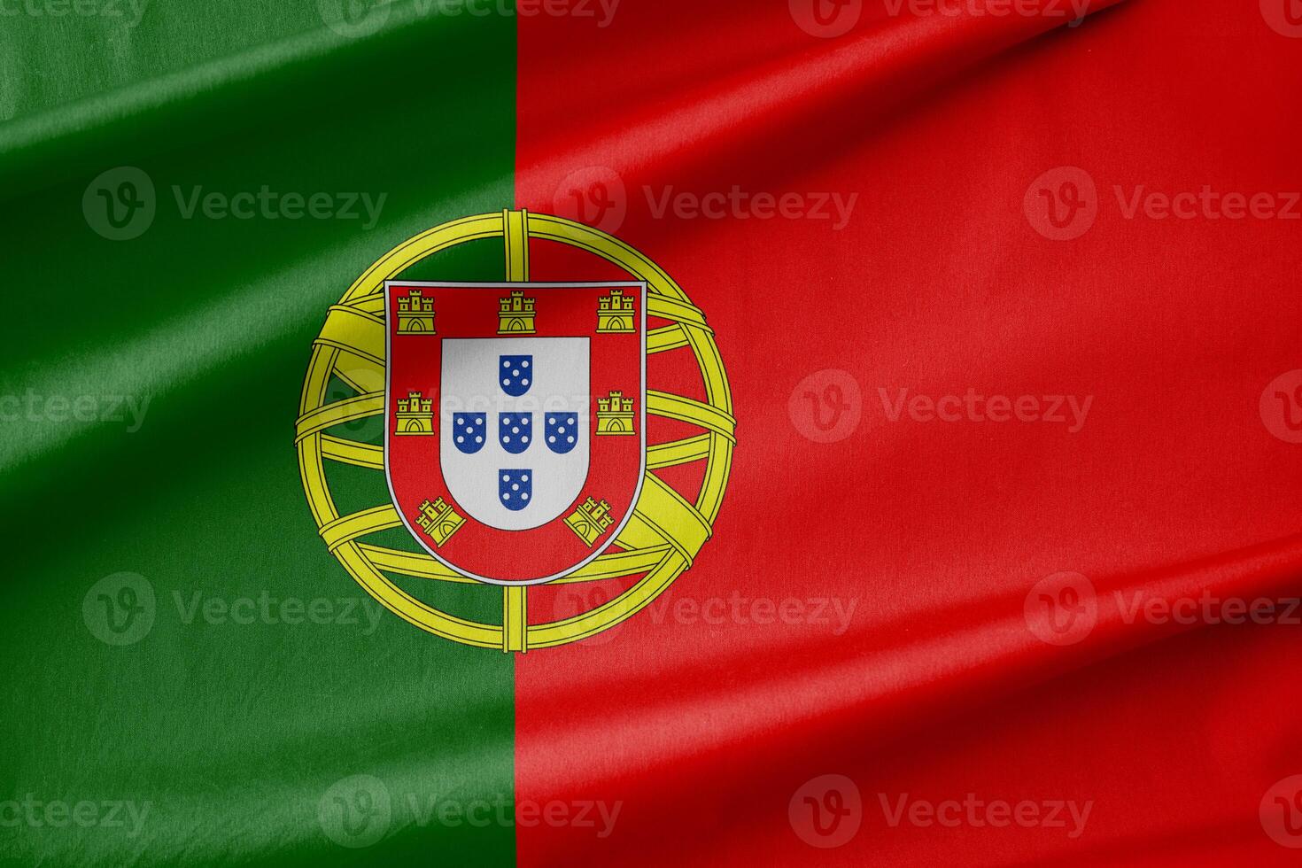 Portugal National Flag Waving in the Wind photo