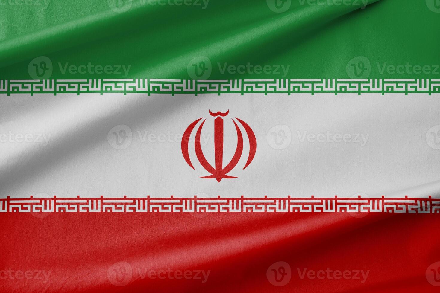 Iran National Flag Waving in the Wind photo