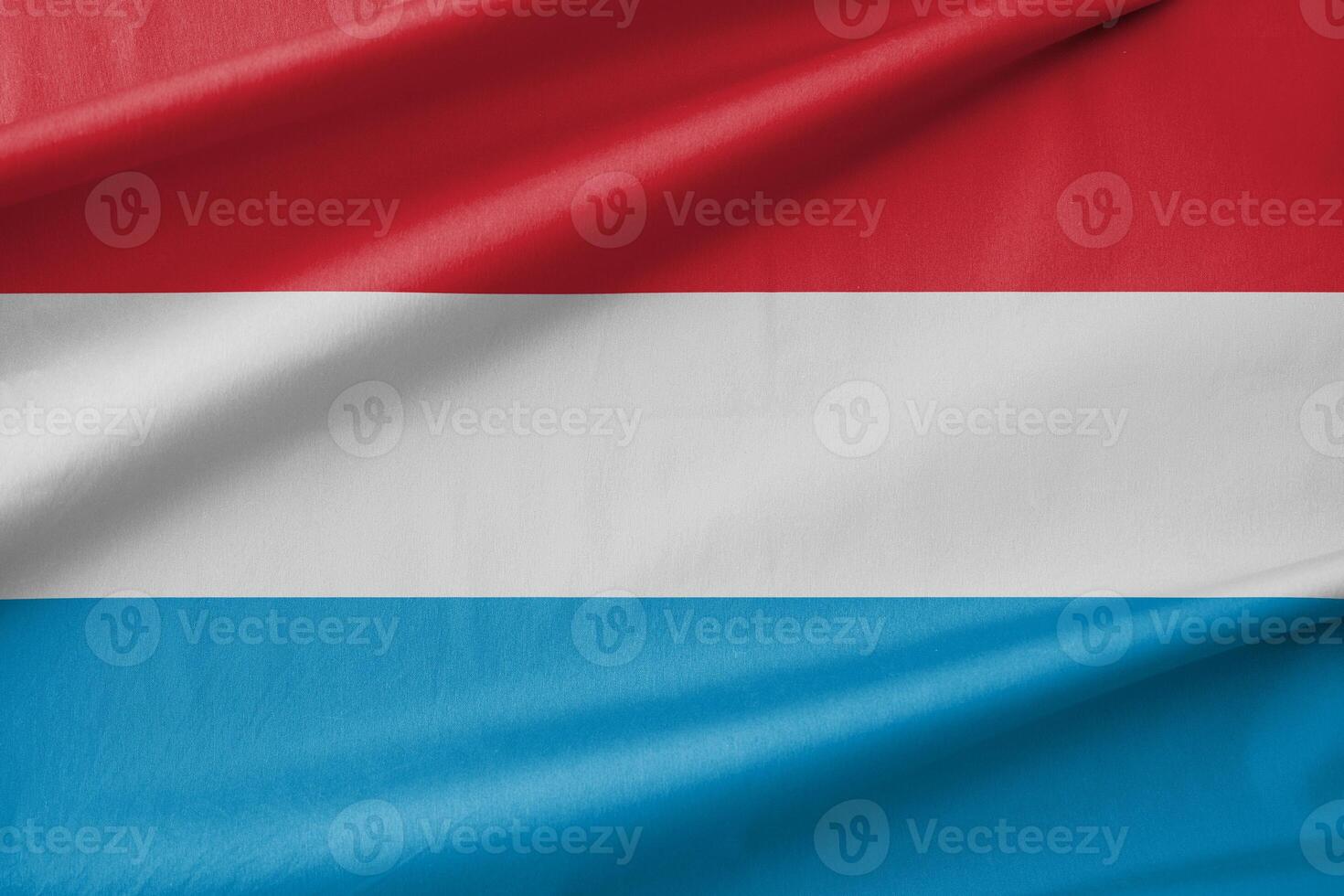 Luxembourg National Flag Waving in the Wind photo