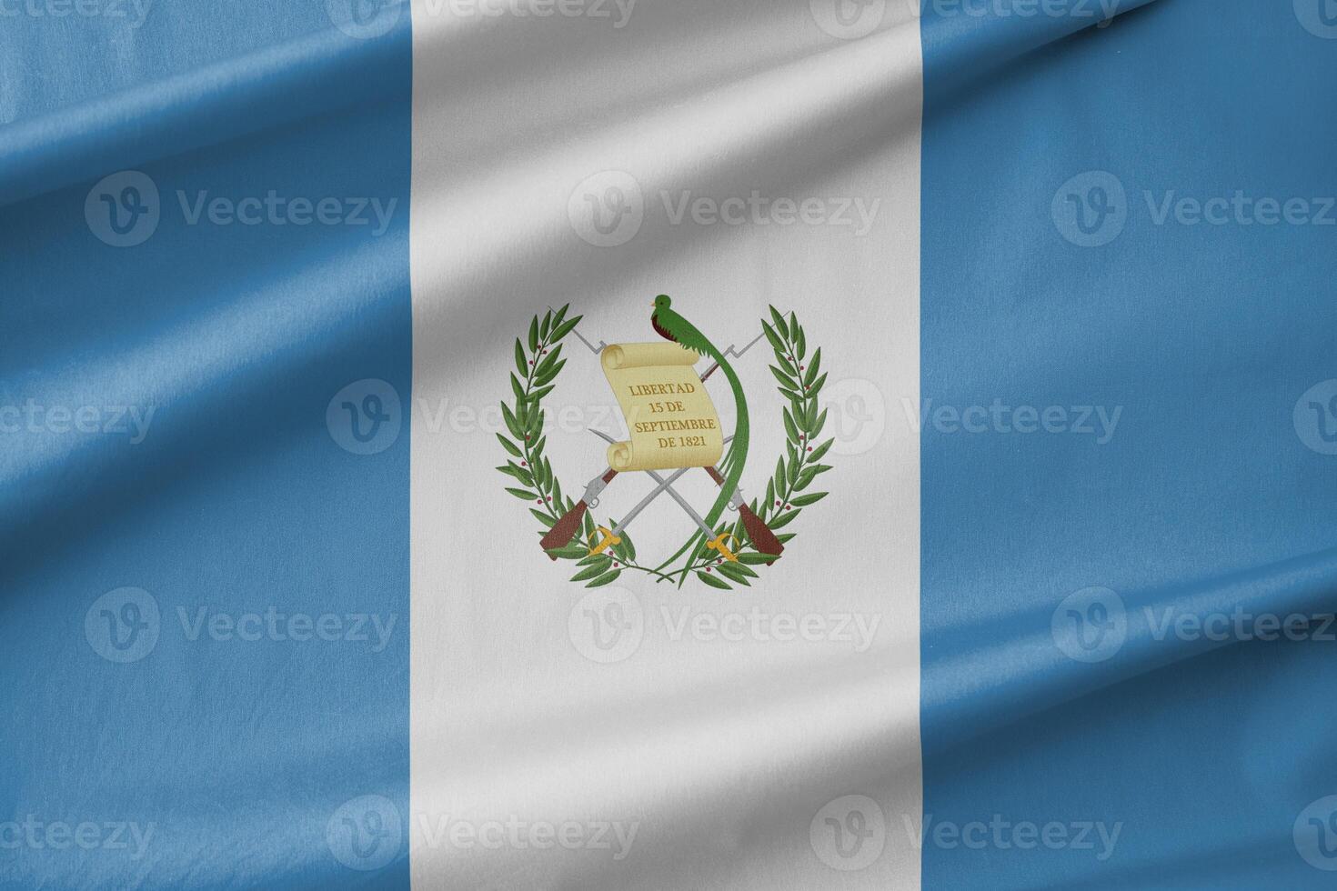 Guatemala National Flag Waving in the Wind photo