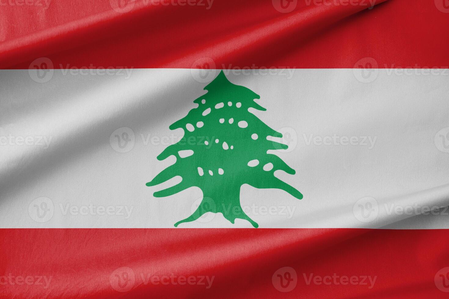 Lebanon National Flag Waving in the Wind photo