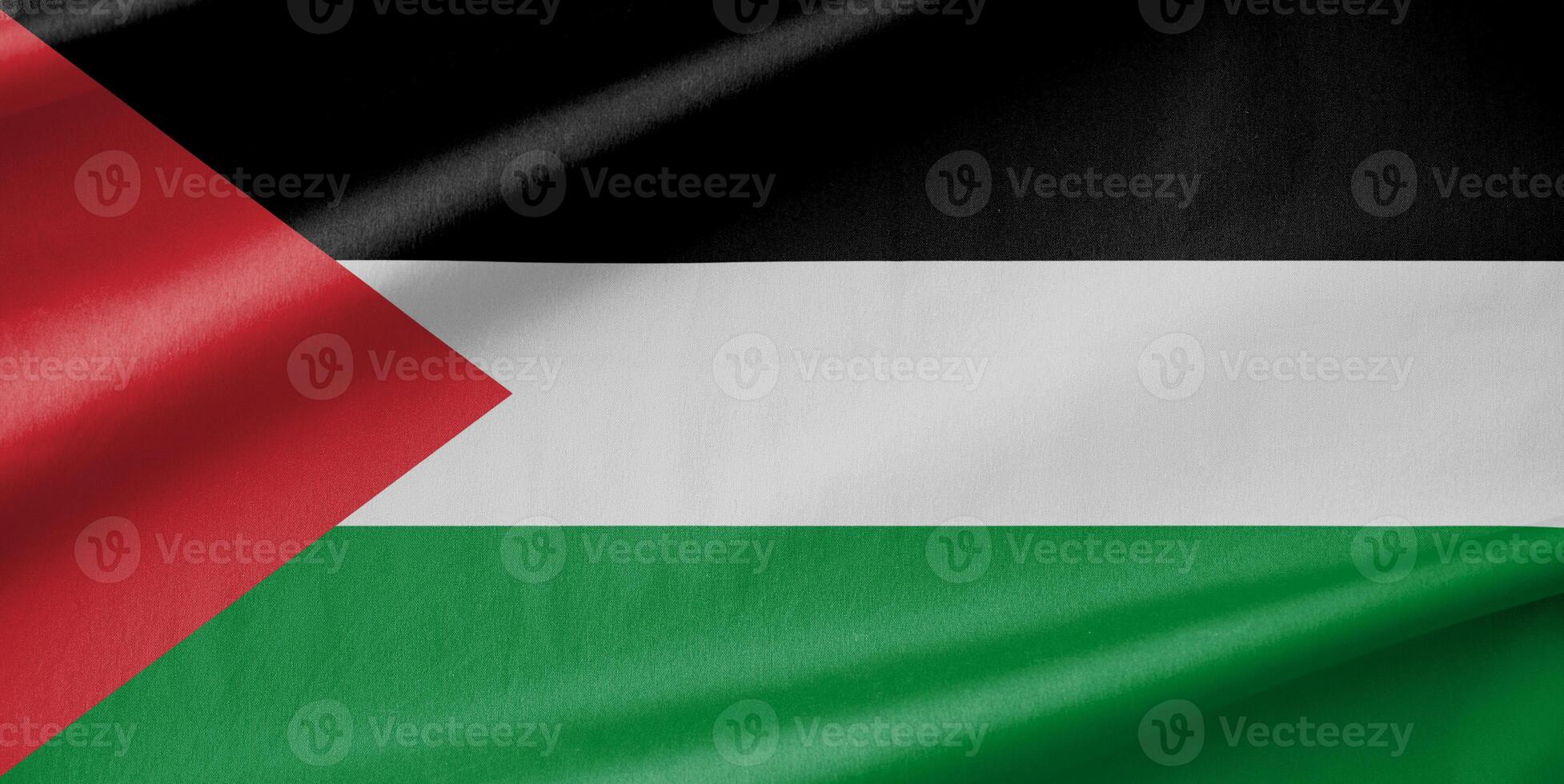 Palestine National Flag Waving in the Wind photo