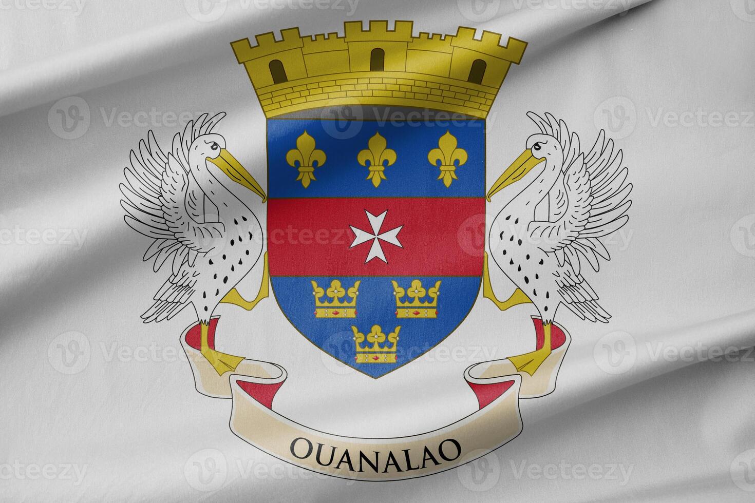 Saint Barthelemy National Flag Waving in the Wind photo