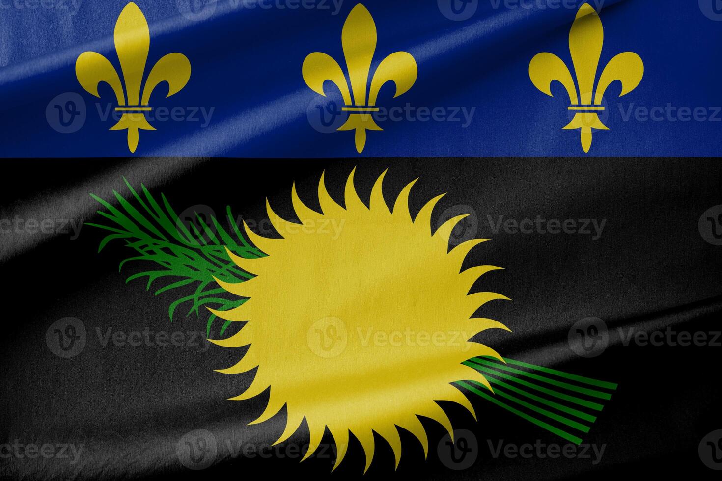 Guadeloupe National Flag Waving in the Wind photo