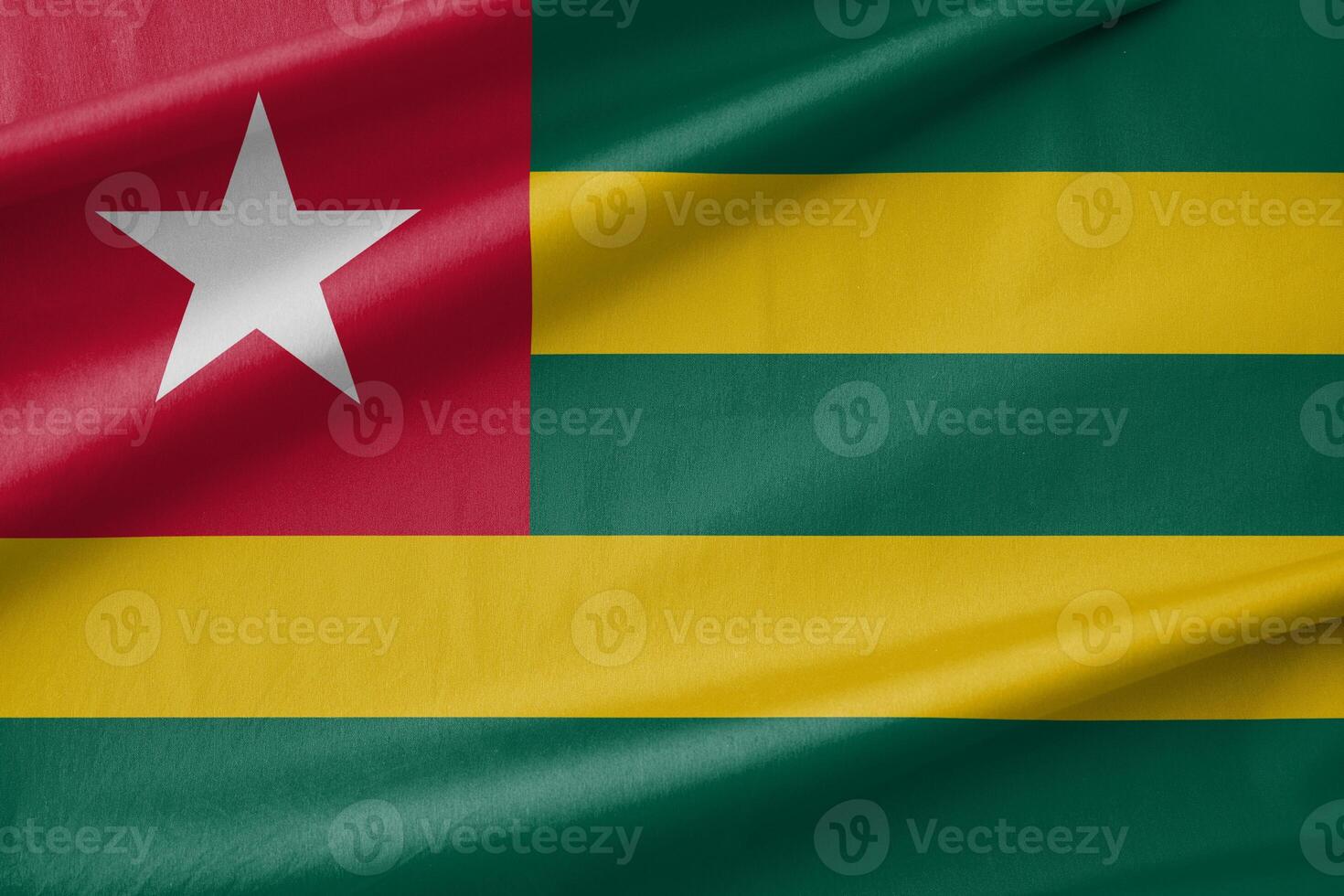 Togo National Flag Waving in the Wind photo
