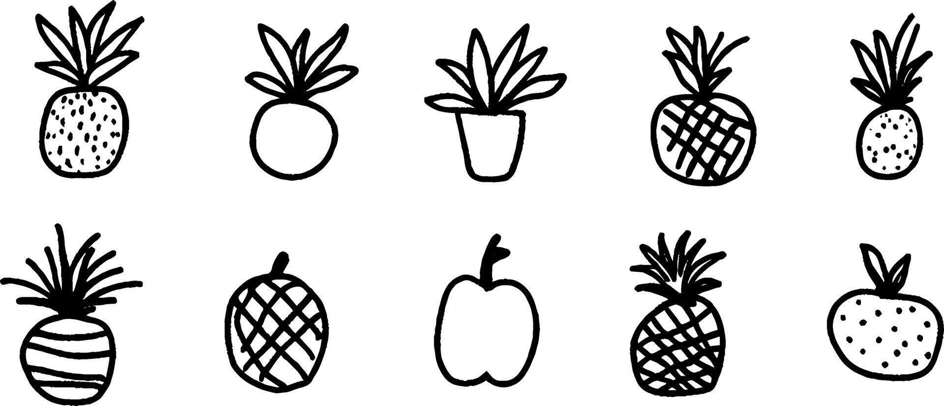 Hand-Drawn Fruit Illustrations Collection vector