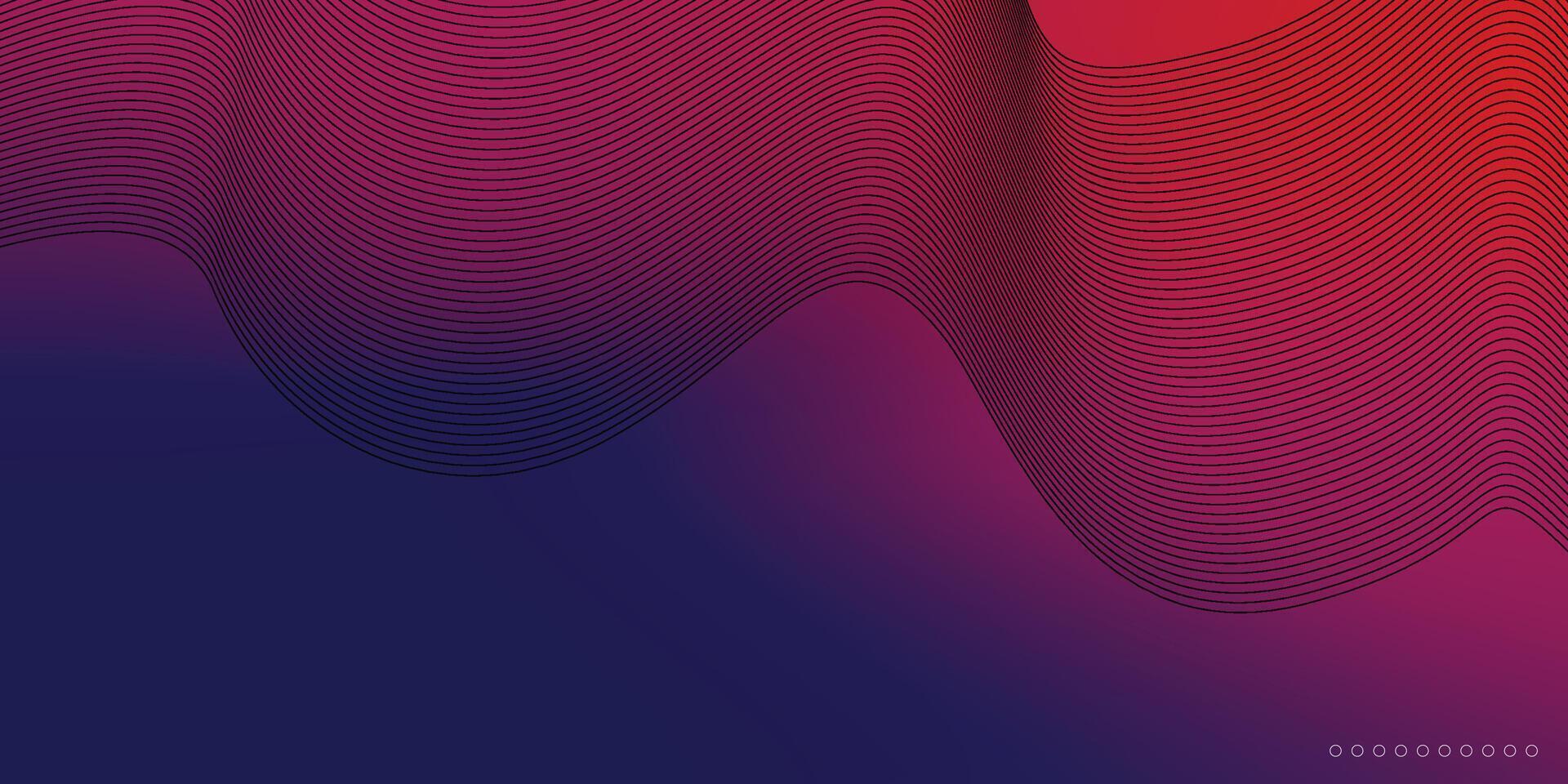 Abstract black wavy lines on dark background, Blue and dark red background with copy space. Modern futuristic simple pattern. illustration vector