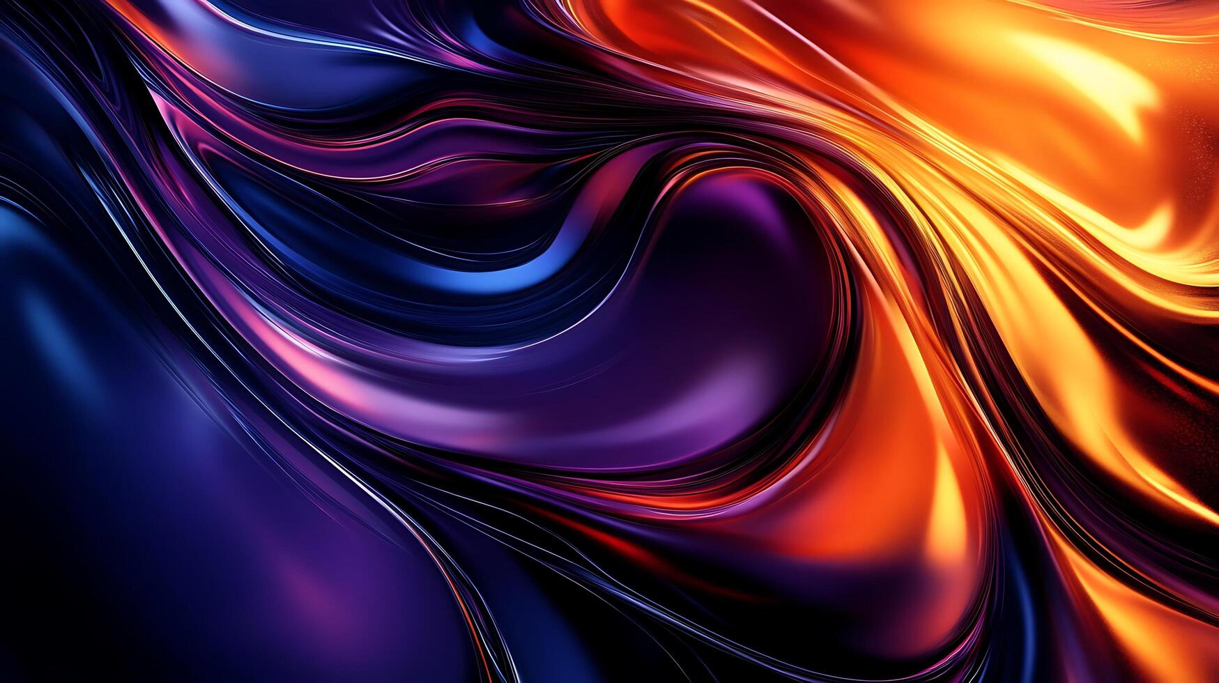 Abstract fluid art with vibrant colors blending seamlessly The artwork showcases a captivating interplay of light and motion photo
