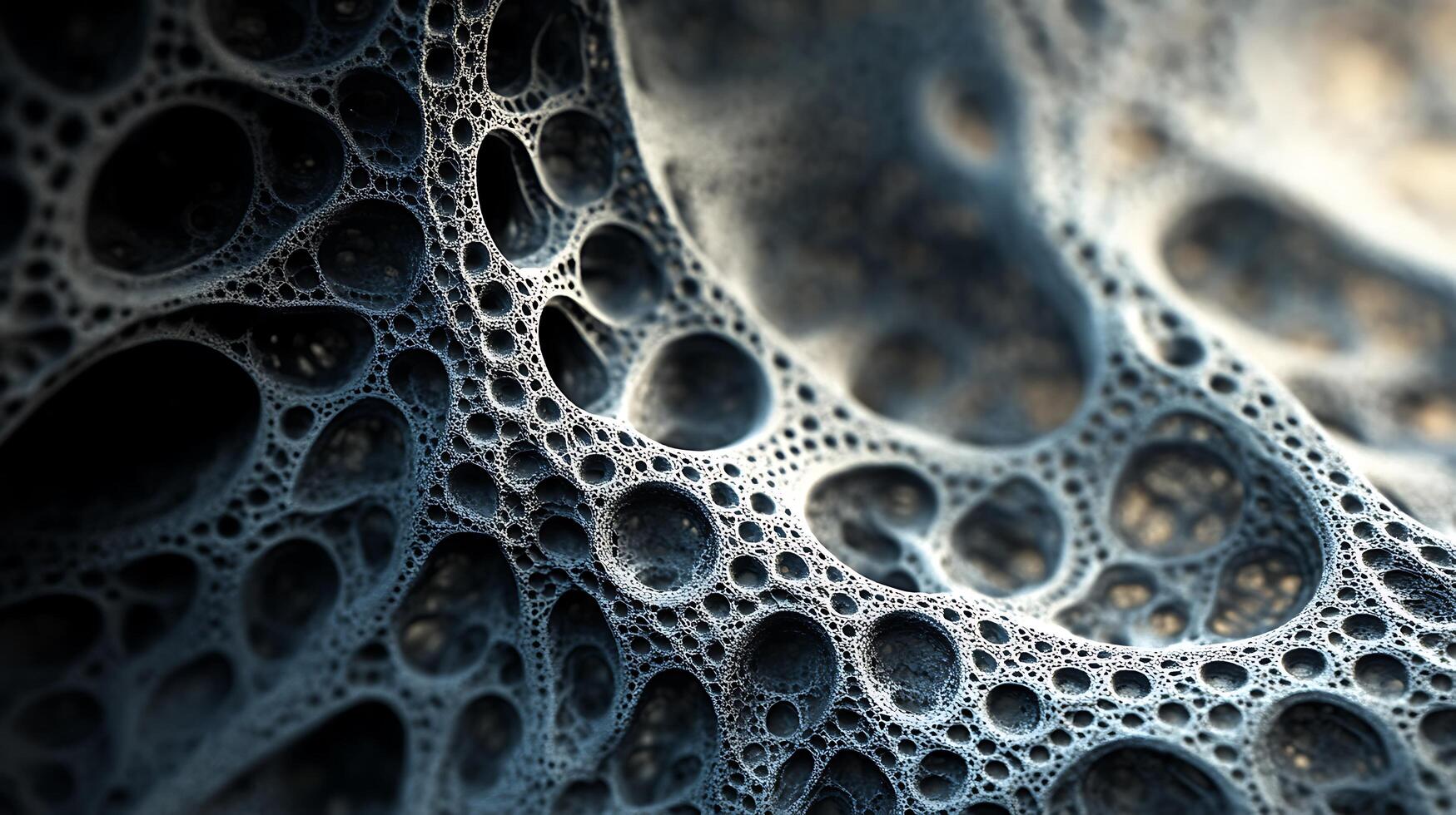 Abstract cellular structure creates captivating visual texture with organic-like connections and depth of field focus photo