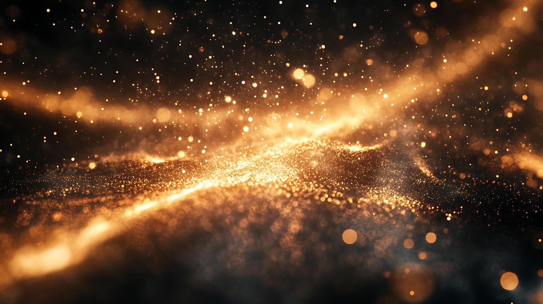 Ethereal Golden Light Swirling currents of golden specks illuminate the darkness A captivating dance of light and shadow photo
