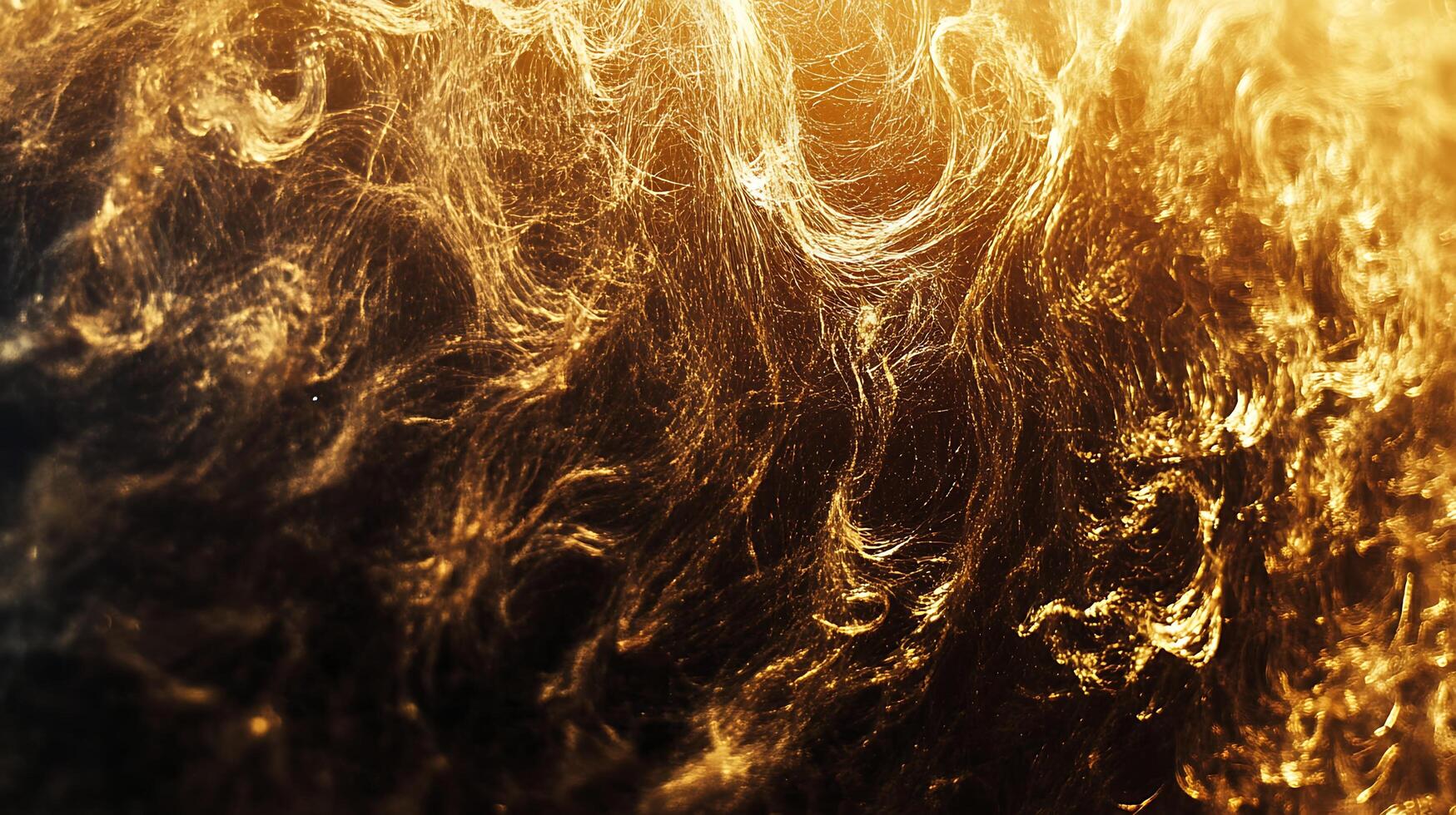 Swirling filaments of amber light create a warm ethereal and organic textured abstract visual in an artistic manner photo