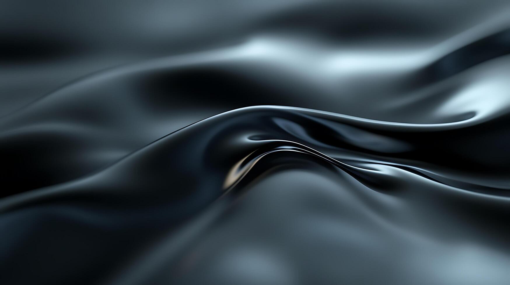 Abstract flowing cloth creates mesmerizing waves inviting contemplation and sparking imagination with its smooth and dark appearance photo