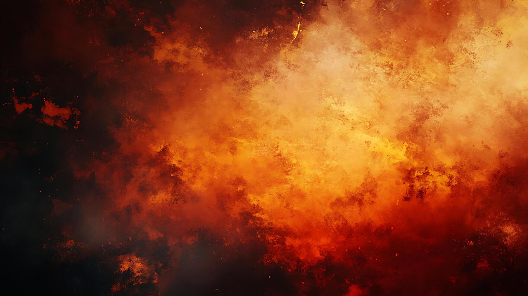 Abstract fiery explosion background painted with strokes of dark red and orange hues for a dramatic intense feel photo