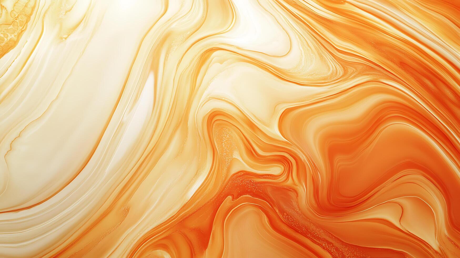 Abstract swirls of orange and cream create a fluid and mesmerizing pattern evoking a sense of warm tranquility photo