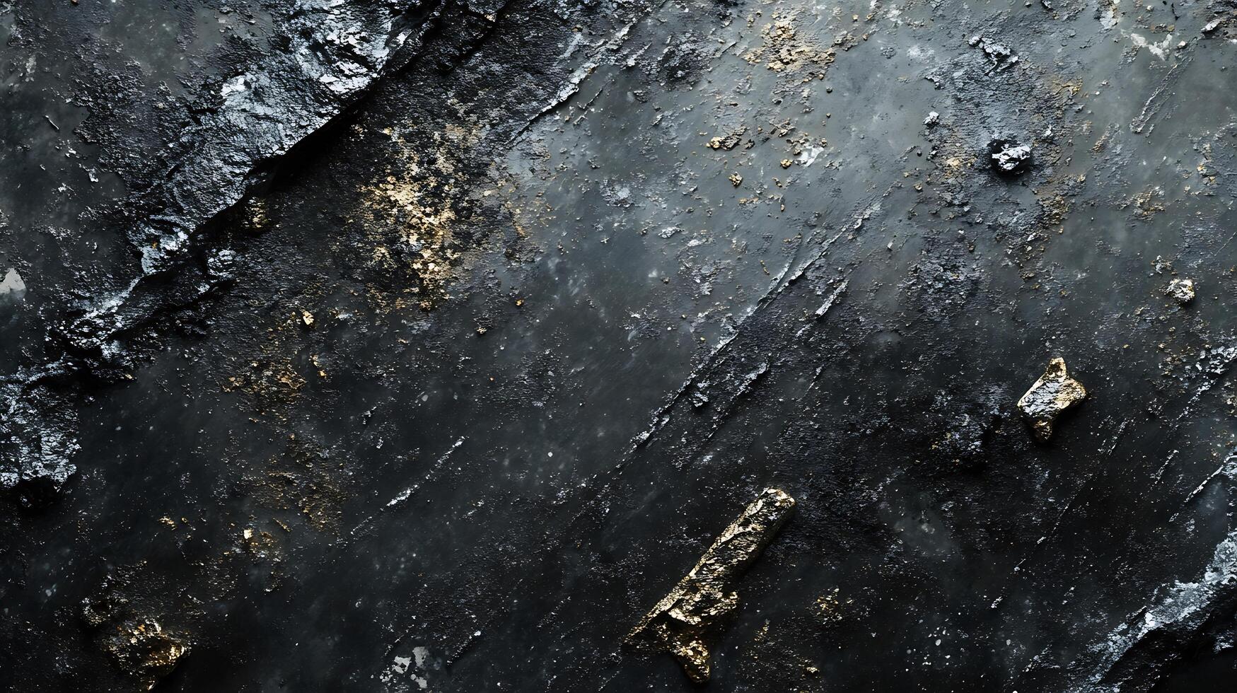 Abstract dark texture with embedded metallic flakes creating a sense of depth and contrast Rich in detail and texture photo