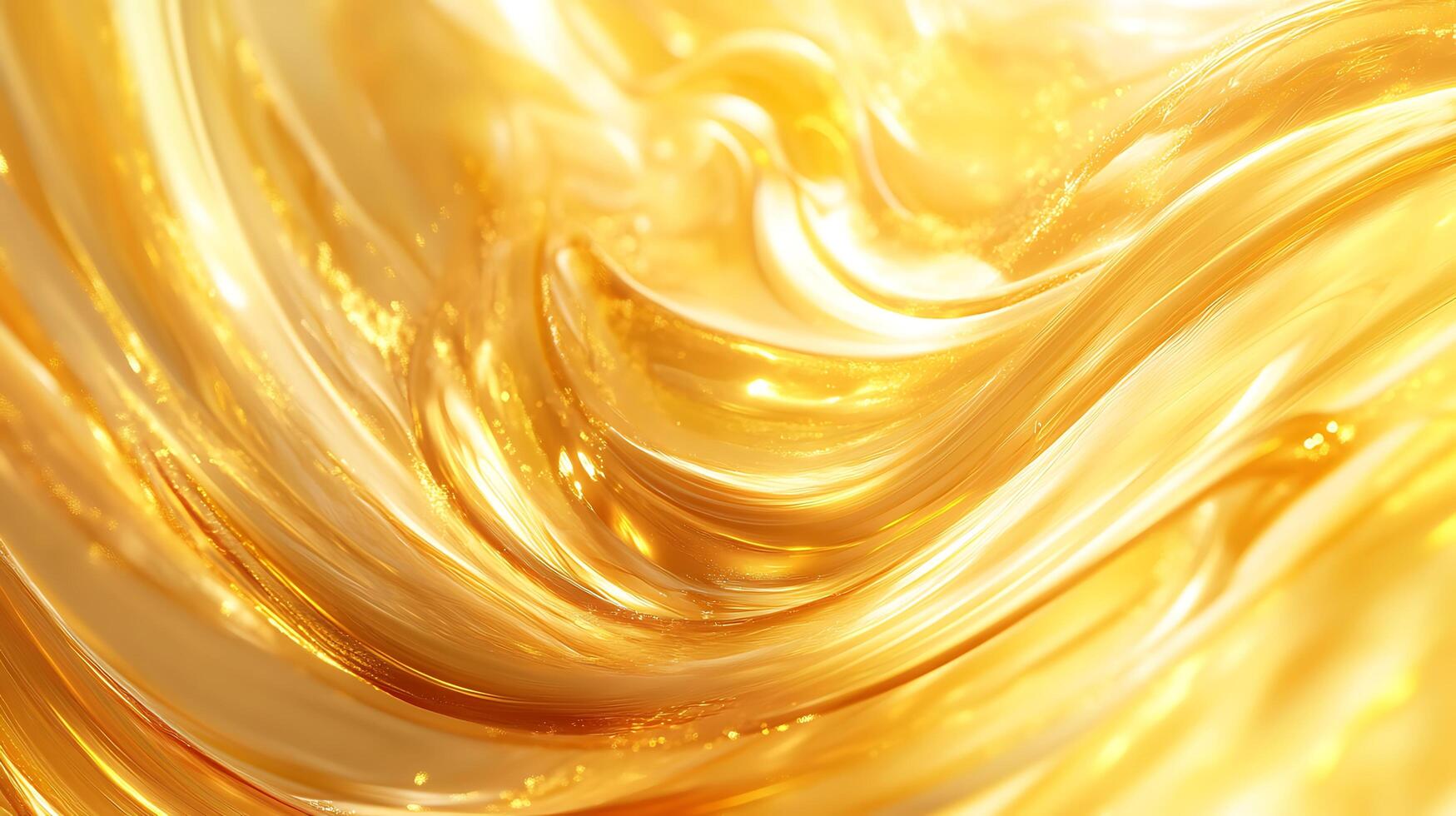 An abstract representation of flowing golden liquid with subtle light reflections and captivating shapes showcasing texture photo