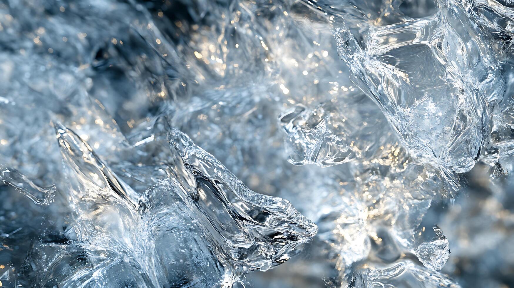 Intricate ice formations display translucent beauty in this mesmerizing macro view of frozen water a crystalline symphony photo