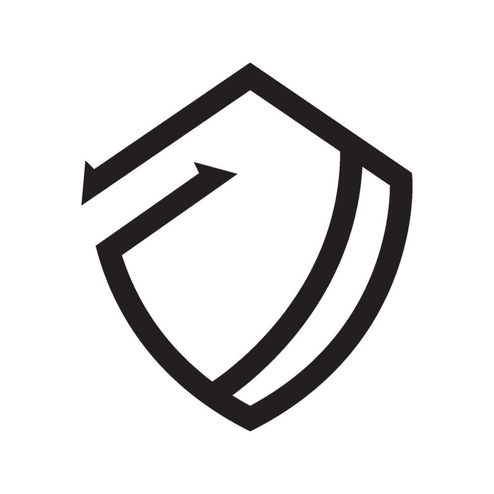 Shield logo design with Arrow vector