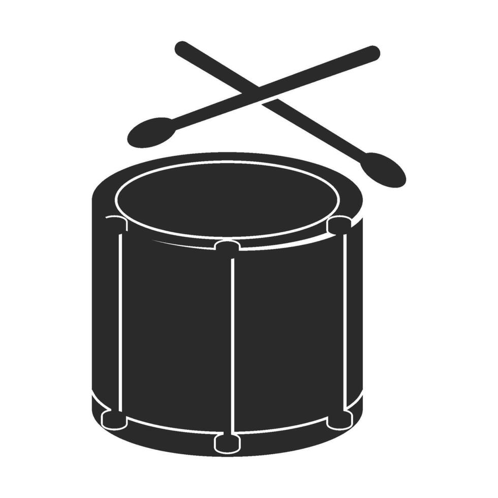 Drum and sticks flat style illustration design vector