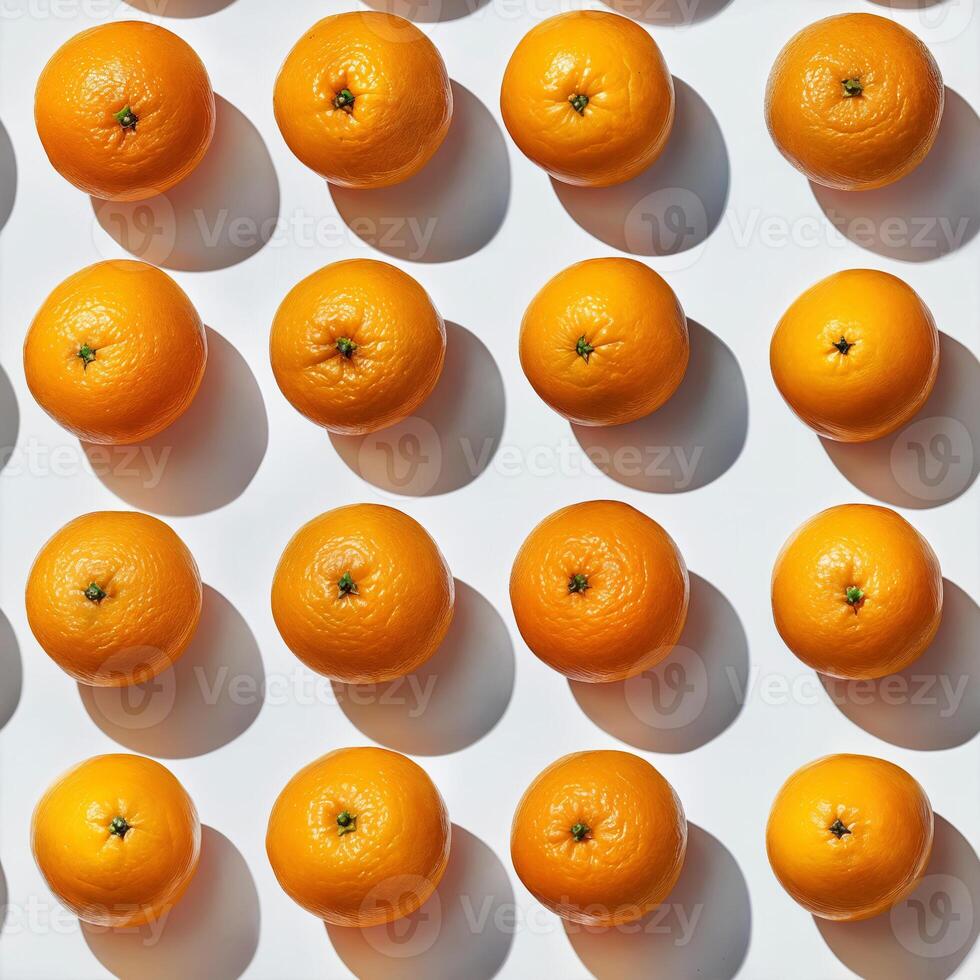 Fresh oranges arranged in a neat pattern photo