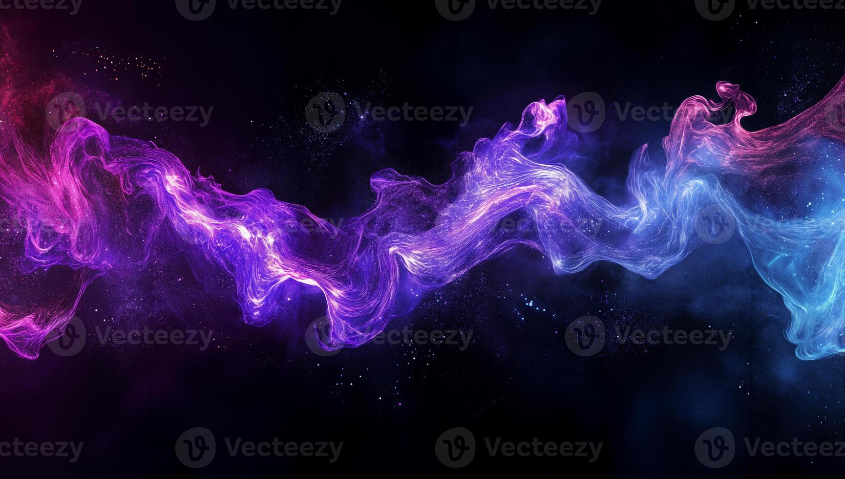 Vibrant Abstract Waves of Color in Cosmic Space photo