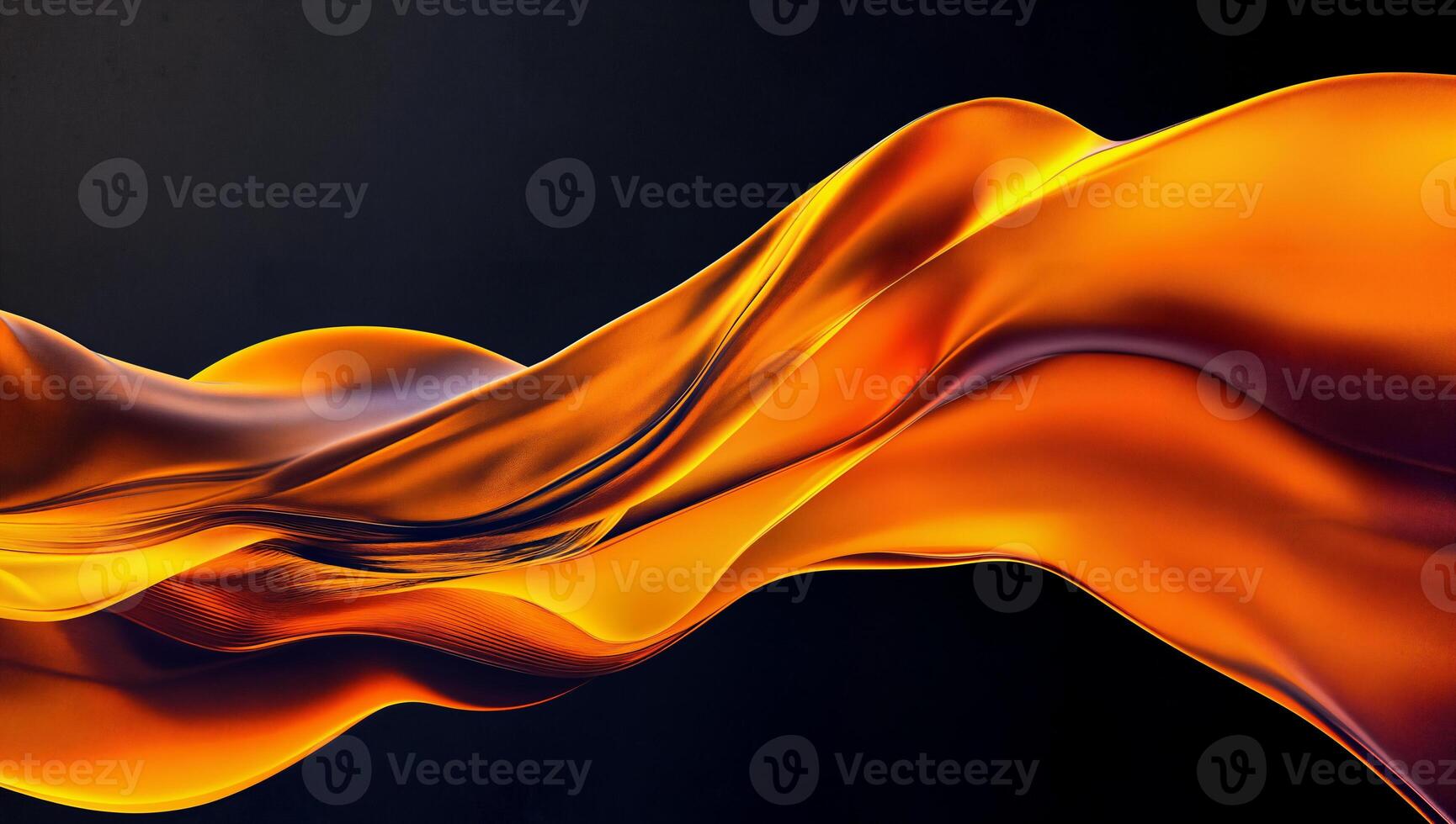 Dynamic Flowing Orange and Black Abstract Background Design photo