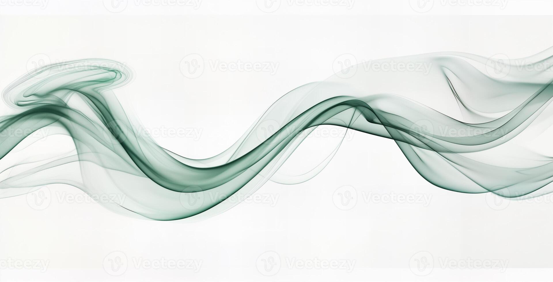 Elegant flowing green and white abstract design for tranquil settings photo