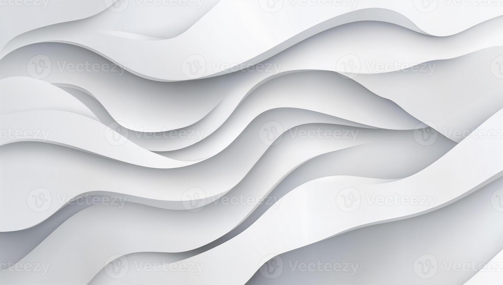 Elegant Overlapping Waves in Soft White Tones for Modern Design photo