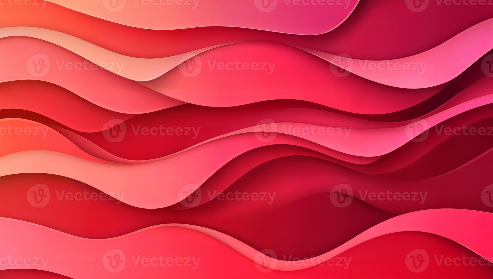 Dynamic Waves of Red - Abstract Background Art photo