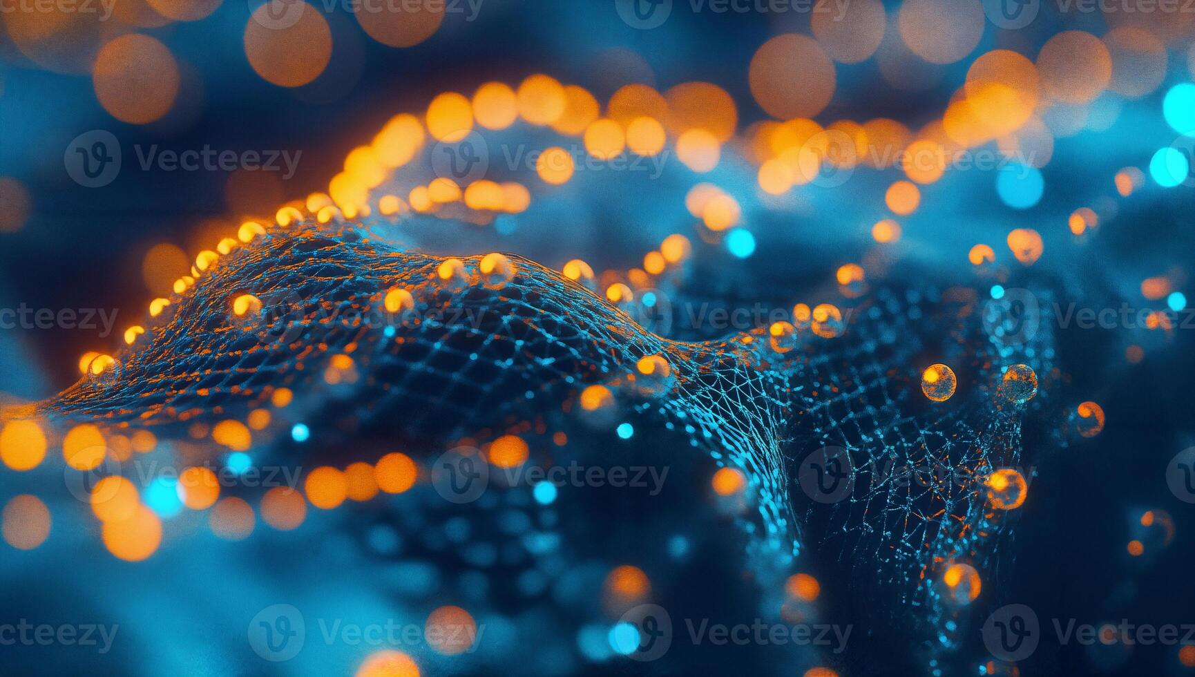Dynamic Abstract Composition with Bright Bokeh Effects and Textures photo
