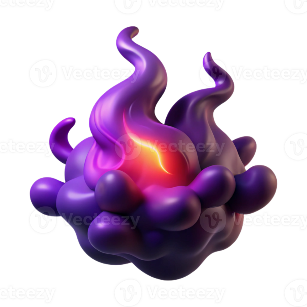 wonderful classic Wispy, smoke-like tendrils in shades of deep purple and crimson, illuminated by an internal, glowing ember. Style dark, mysterious detailed png