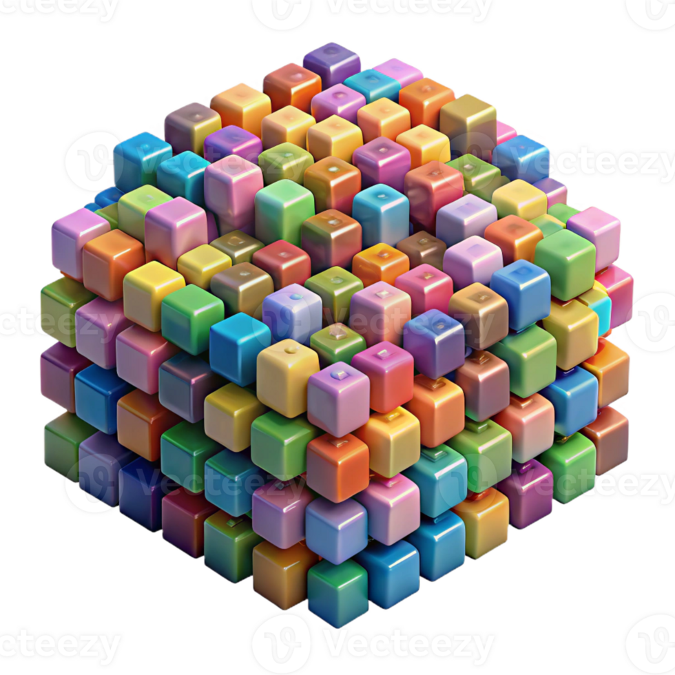 magnificent contemporary A field of randomly generated, colorful pixels, forming an abstract mosaic, under a bright, even lighting. Style digital, pixel art genuine png
