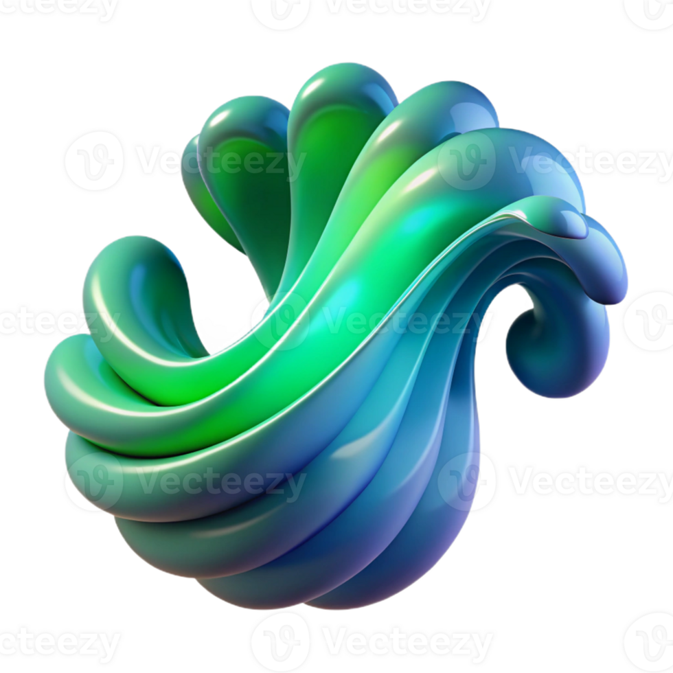 wonderful creative A dynamic flow of particles forming wave-like patterns, in shades of blue and green, illuminated by a soft, ambient light. Style fluid dynamics, abstract authentic png