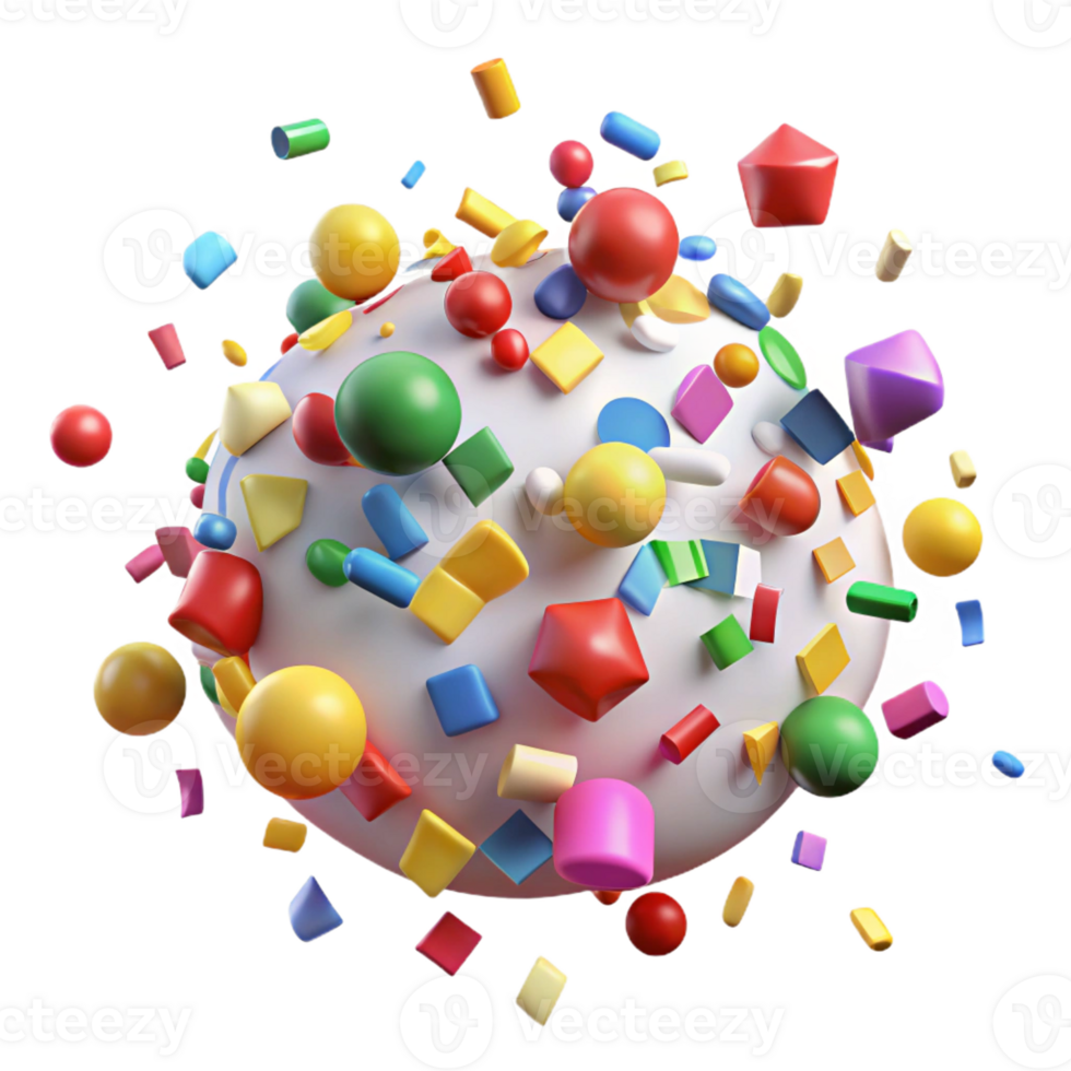 dramatic rustic A field of randomly scattered, colorful confetti, under a bright, even lighting. Style festive, abstract original png