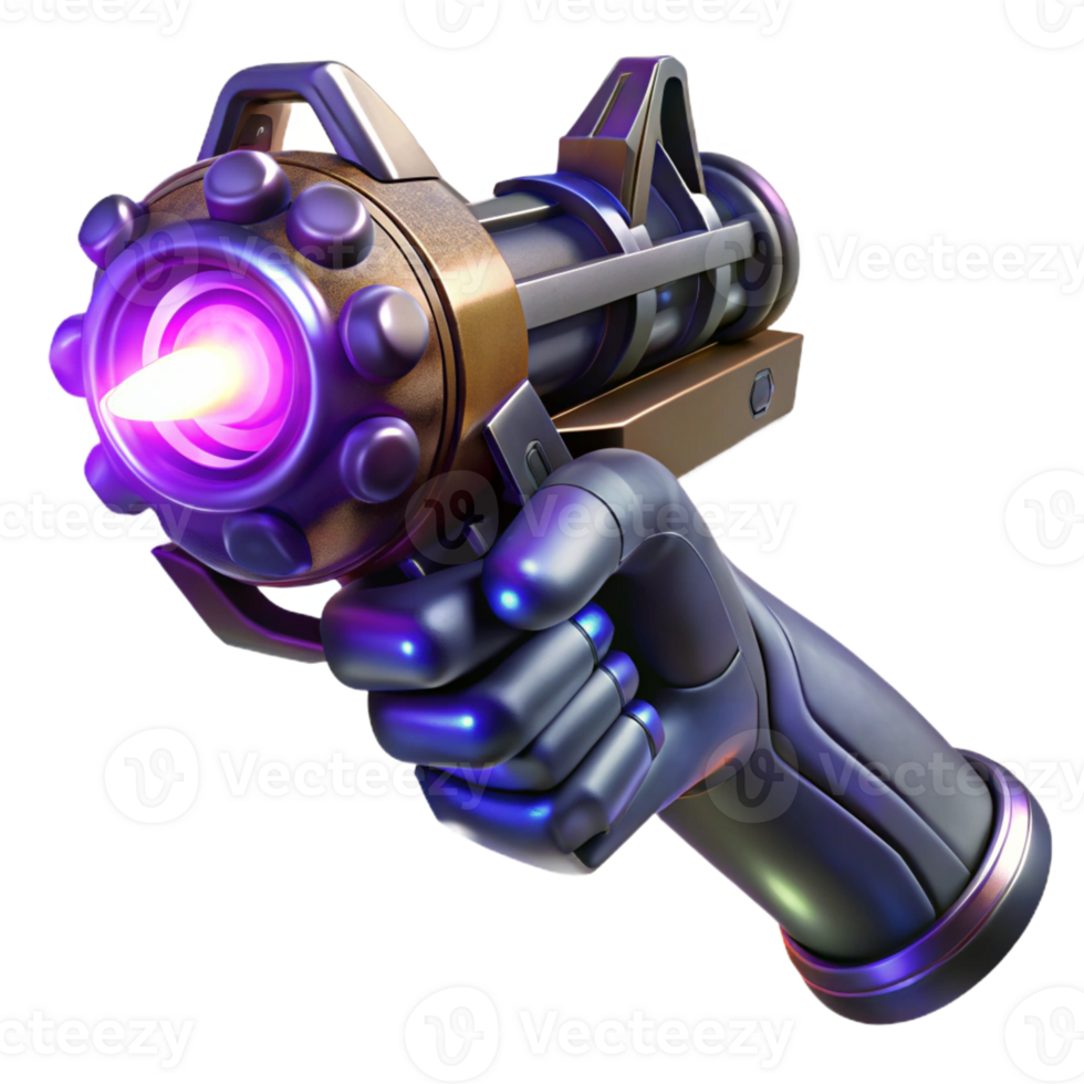stunning vintage A futuristic weapon, pulsating with otherworldly energy, held by a gloved hand. Lighting dramatic, ominous. Style dark sci-fi professional png