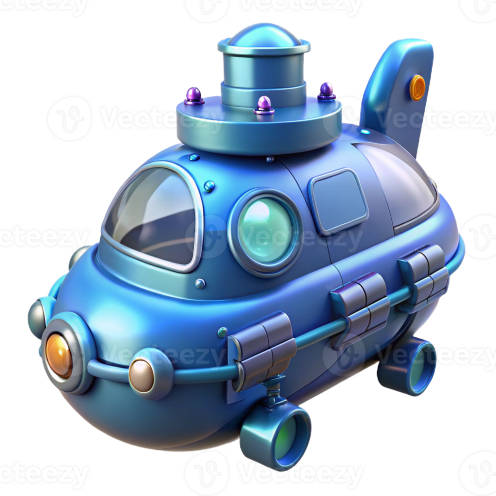 stunning traditional A futuristic vehicle designed for exploring the ocean depths of an alien planet. Lighting dim, underwater. Style submarine blueprint genuine png