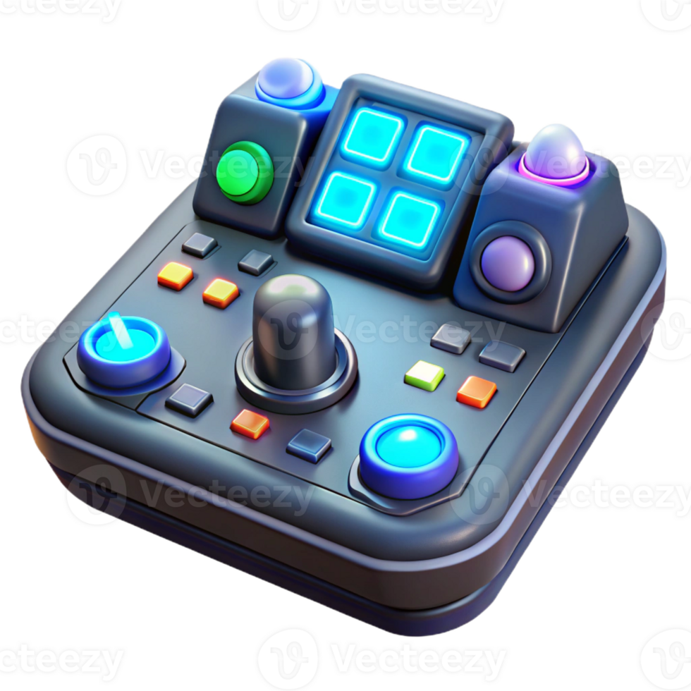 vibrant creative A close-up of a futuristic control panel with glowing buttons and intricate displays. Lighting dynamic, interactive. Style user interface design 4K png