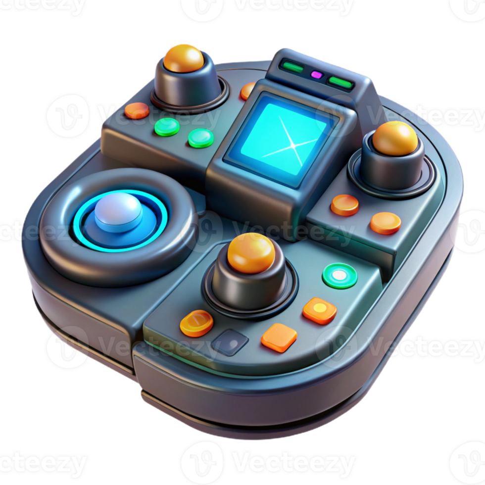 stunning modern A close-up of a futuristic control panel with glowing buttons and intricate displays. Lighting dynamic, interactive. Style user interface design original png
