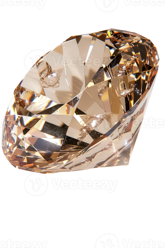 Shimmering Crystal Gemstone Reflecting Light with Intricate Facets and Unique Shape, Ideal for Decorative Purposes png