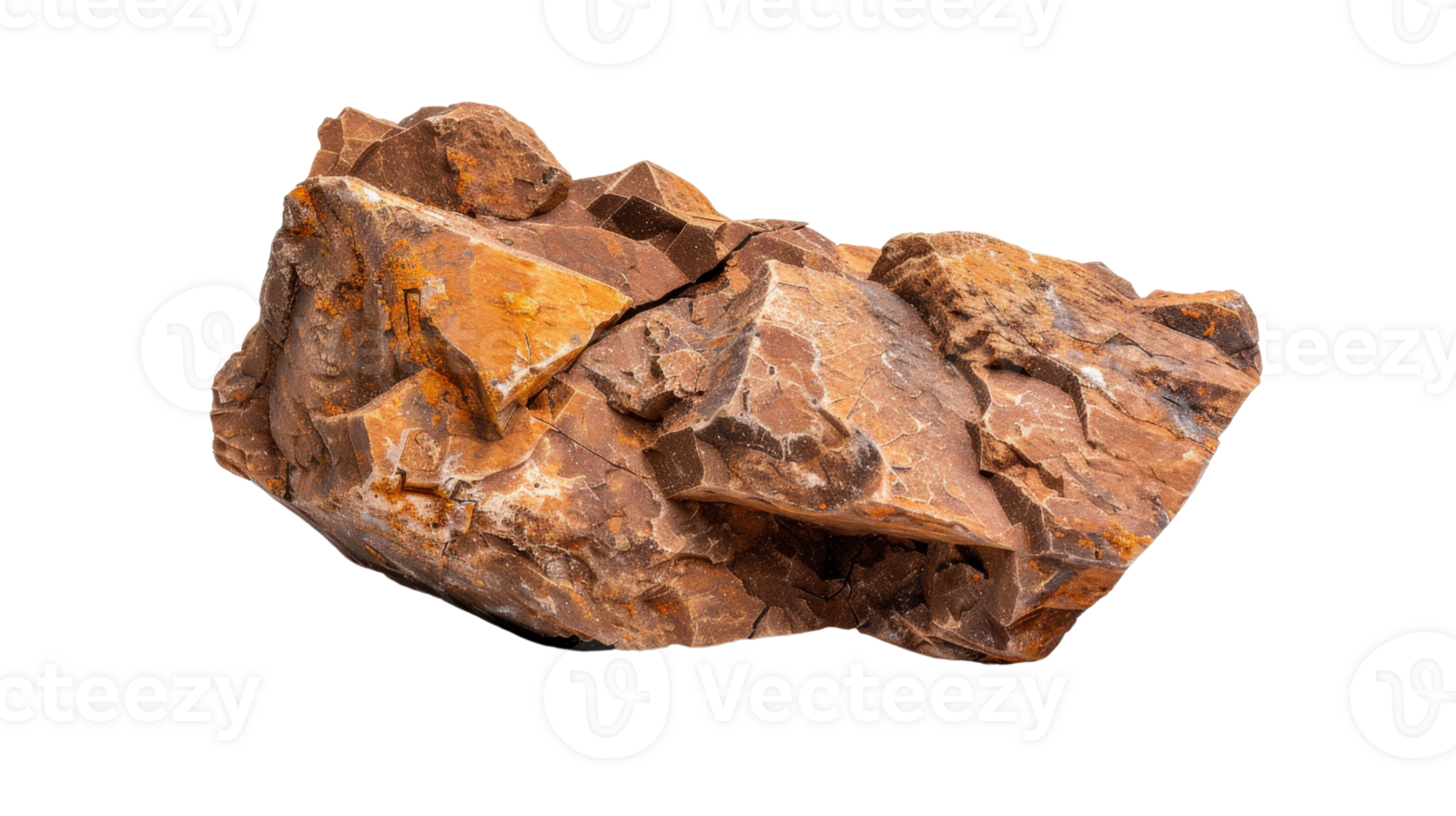 Natural Brown Rock Formation with Unique Texture and Color Variation Ideal for Geological and Nature Projects png