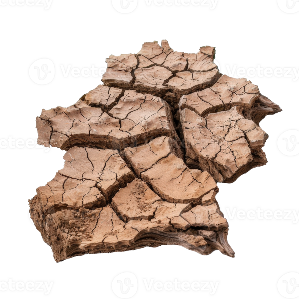 Dry Cracked Soil Surface Texture Highlighting Effects of Drought and Climate Change on Natural Environment png