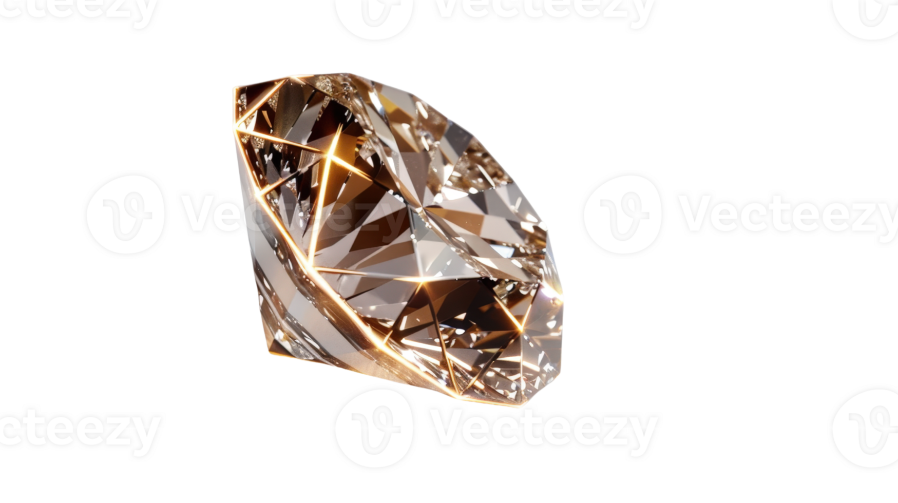 Elegant and Shimmering Crystalline Gemstone with Intricate Facets Reflecting Light and Creating Beautiful Patterns png