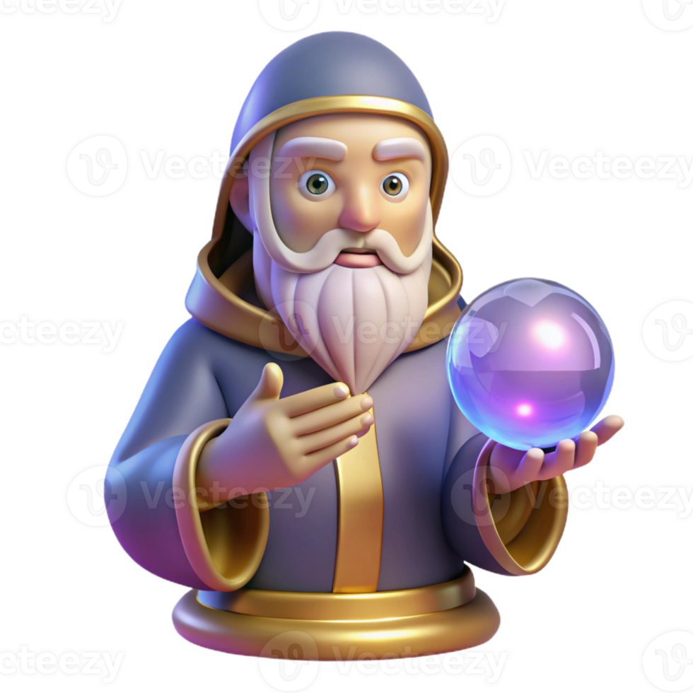 beautiful minimalist A wise oracle, with glowing eyes, consulting a mystical crystal ball. Art style Art Nouveau professional png