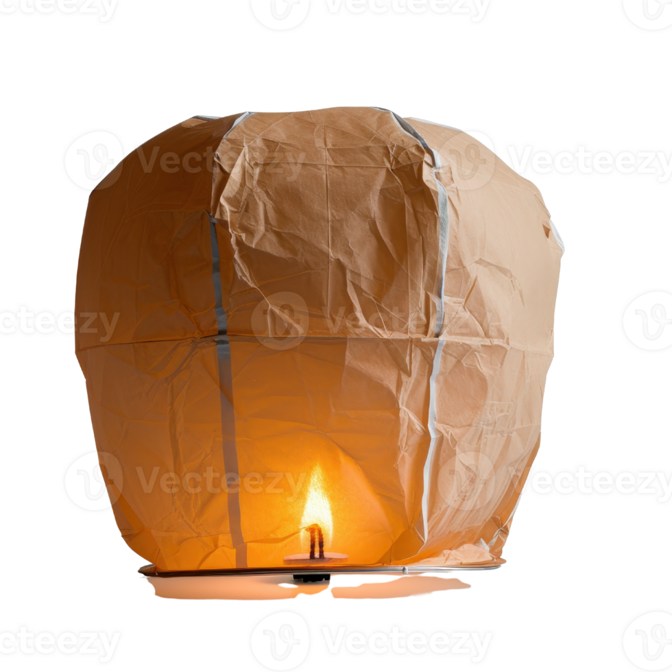 Glowing Paper Lantern Floating in Night Sky Capturing the Magic of Festivals and Celebrations Releasing Light into Darkness png
