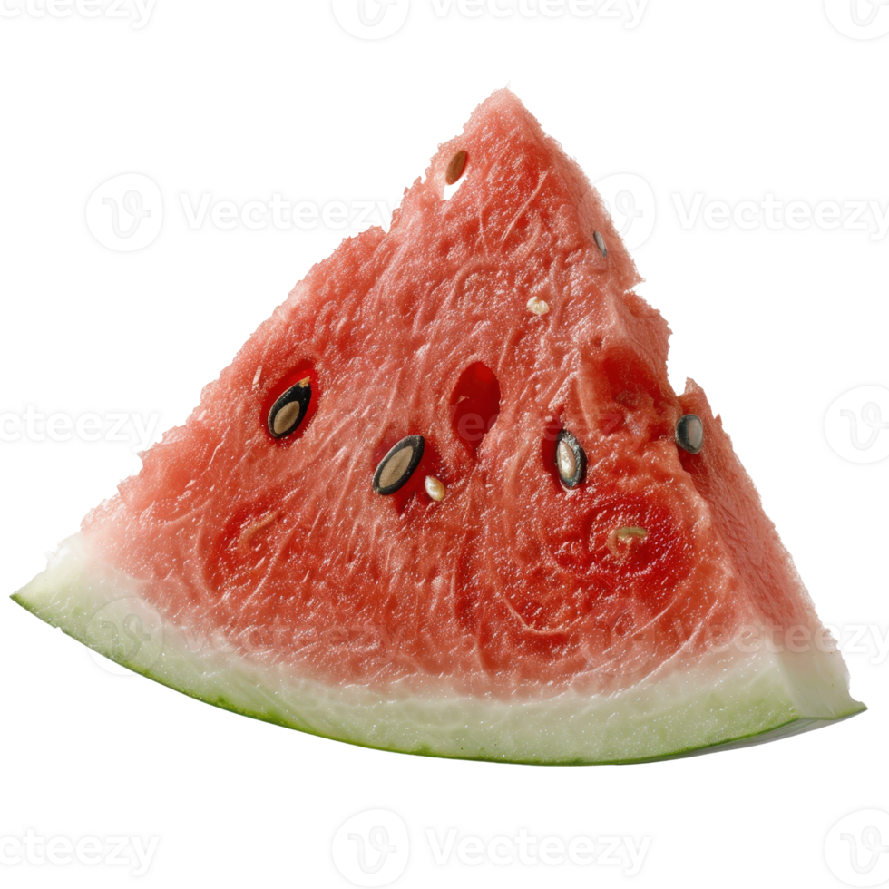 Fresh Watermelon Slice with Bright Pink Flesh and Dark Seeds Isolated on White Background for Summer Refreshment png